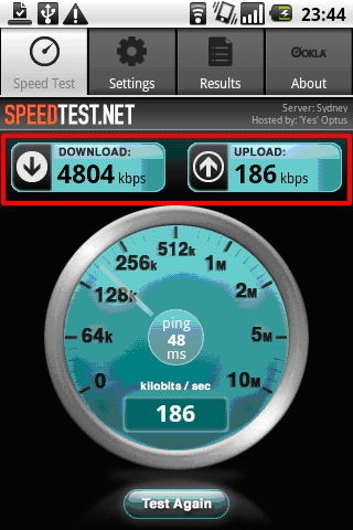 SpeedTest.Net Screen Shot