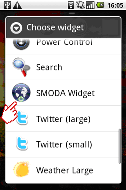 SMODA Widget Screen Shot